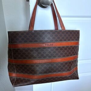 AUTHENTIC CELINE Vintage Macadam Tote